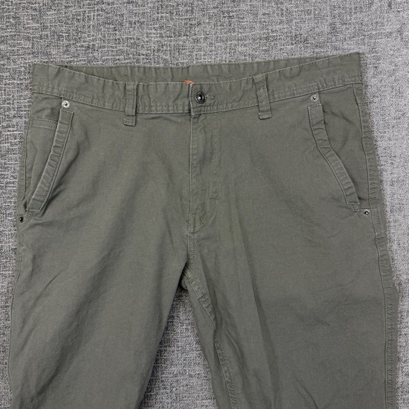 Eddie Bauer Utility Pants Men's 34x32 (36x30) Green Stretch Canvas Ultra Durable - Picture 3 of 10